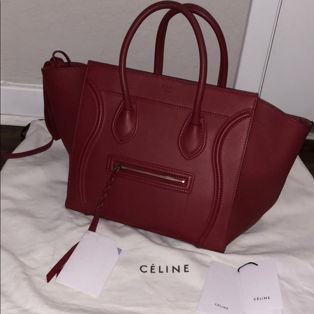 Celine Phantom burgundy